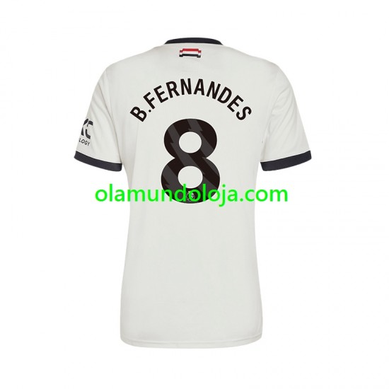 Camisola Manchester United Bruno Fernandes 8 Homem Equipamento Terceiro 2024-2025 Manga Curta